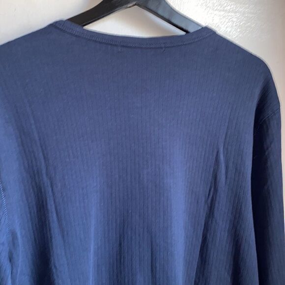 SLATE & STONE Navy Ribbed Long Sleeve TShirt-XL - Picture 6 of 9